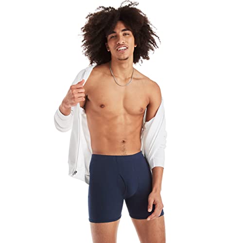 Hanes Men's Tagless Comfort Soft Boxer Briefs with Covered Waistband-Multiple Packs Available, 6 Pack-Assorted, Small