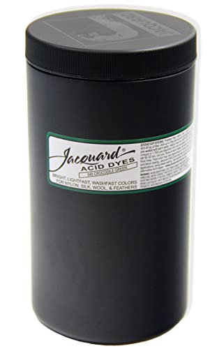 Jacquard Acid Dye - Crocodile Green - 1 Lb Net Wt - Acid Dye for Wool - Silk - Feathers - and Nylons - Brilliant Colorfast and Highly Concentrated