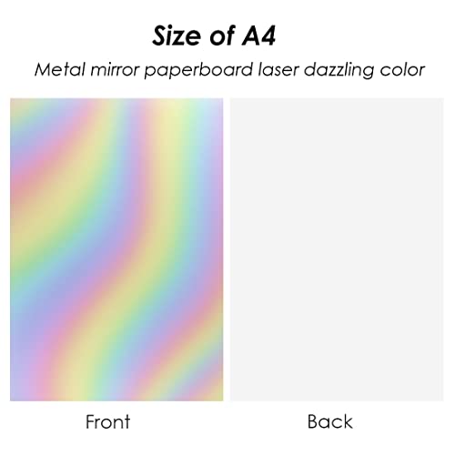 Misscrafts 20 Sheets Metallic Card A4 Glitter Cardstock Paper Colored Craft Paper for DIY Projects Scrapbooking (A4, Glistening)