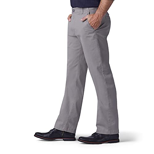 Lee Men's Performance Series Extreme Comfort Straight Fit Pant, Iron, 36W x 34L