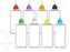 WANBAO 2 Ounce 8 Pcs Needle Tip Glue Bottle, Tip Applicator Bottle, for Glue,Liquid,Oil, DIY crafts Etc, Multi-Color.