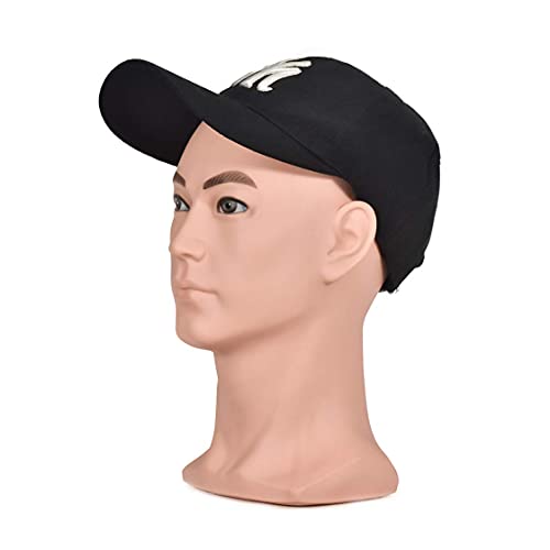 XT Mannequin Head Professional Bald Manikin Head with Shoulder for Wigs Making and Display Training Head (Free Table Clamp)