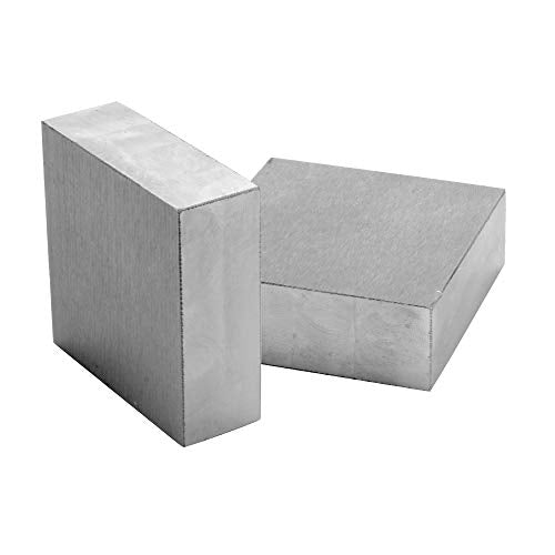 Oudtinx Steel Bench Block 2-1/2" x 2-1/2" Flat Anvil Jewelers Tool Metal Bench Block for Jewelry & Stamping(2-1/2" x 2-1/2" x 7/8")