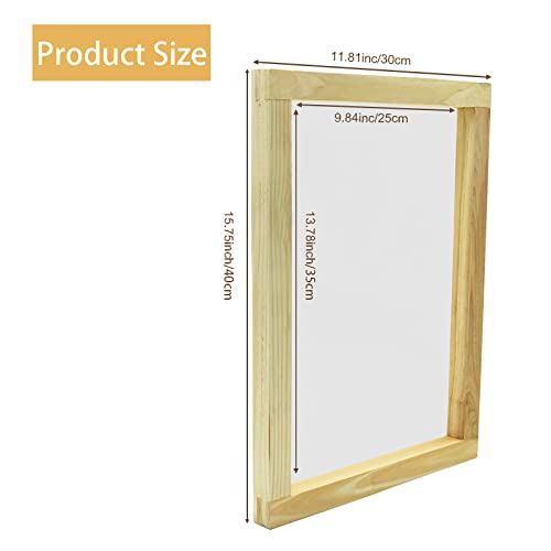 Beipoo 4 Packs Wood Silk Screen Printing Frames 10 x 14 Inch with 110 White Mesh for Screen Printing