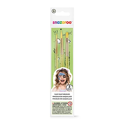 Snazaroo Green Starter Brushes - Set of 3