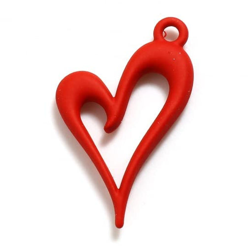 KARMELLING Alloy 10PC Valentine's Day Charms Heart Red Painted Pendants for DIY Necklace Bracelet Jewelry Making Accessories, 24mm x15mm(1'' x 5/8''), 17#. 10pc Red Heart