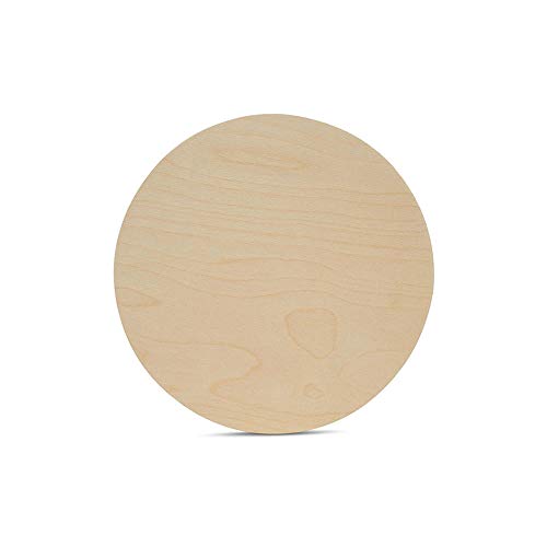 Wood Plywood Circles 4 inch, 1/4 Inch Thick, Round Wood Cutouts, Pack of 12 Baltic Birch Unfinished Wood Circles for Crafts, by Woodpeckers