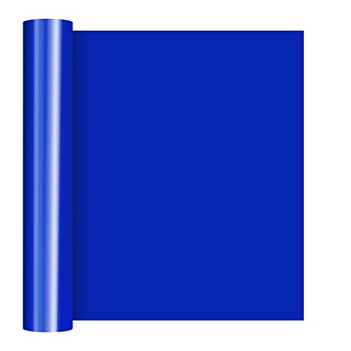JANDJPACKAGING Blue HTV Heat Transfer Vinyl - 12" x 30ft Royal Blue Iron on Vinyl for All Cutter Machine, Blue HTV Vinyl Roll for Shirts - Easy to Cut & Weed for Heat Vinyl Design
