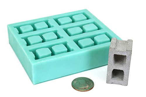 Acacia Grove Miniature Cinder Block Mold, Silicone Rubber (1:12 Scale)