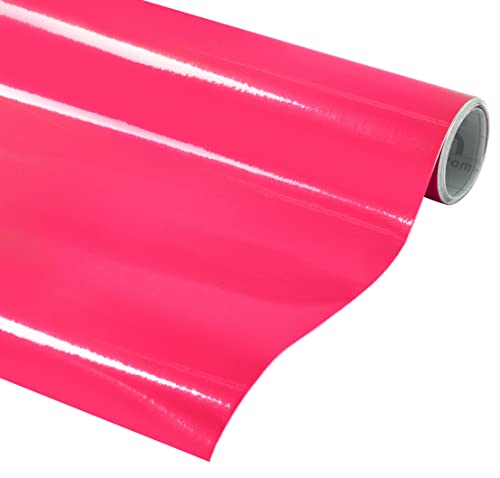 VViViD Pink Gloss DECO65 Permanent Adhesive Craft Vinyl for Cricut, Silhouette & Cameo (100ft x 11.8" Extra Large Roll)