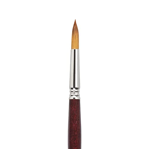 Escoda Prado Series 1462 Short Handle Artist Watercolor Paint Brush, Synthetic Sable, Round, Size 12