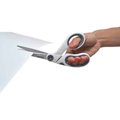 Westcott 8" Bent Titanium Bonded Non-Stick Craft Scissors with Adjustable Glide Feature (16374)