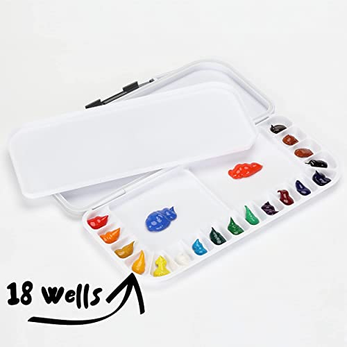 Mr. Pen- Airtight Watercolor Palette, 18 Wells and 2 Mixing Areas, Watercolor Palette with Lid, Watercolor Palette, Paint Pallet with Lid, Empty Watercolor Palette, Paint Palette
