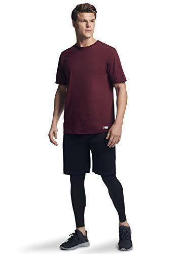 Russell Athletic mens Performance Cotton Short Sleeve T-Shirt, maroon, XXL