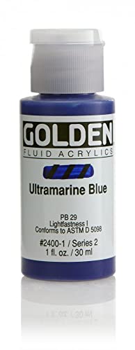 Golden Fluid Acrylic Paint 1 Ounce-Ultramarine Blue