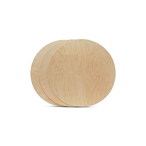 Wood Discs for Crafts, 6 x 1/16 inch, Pack of 5 Unfinished Wood Circles, by Woodpeckers