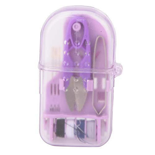 Christmas Carnival Sewing Tools Kit Mini Exquisite Sewing Travel Kit, Sewing Kit Box, Home Use(Purple)