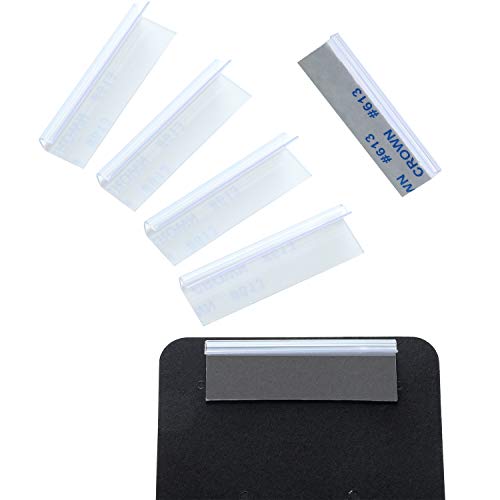 Boao 150 Pieces Earring Card Adapter Self-Adhesive Lip Adapter Plastic Lip Hanger for Earring Necklace Card Display (1.5 x 0.5 inch)