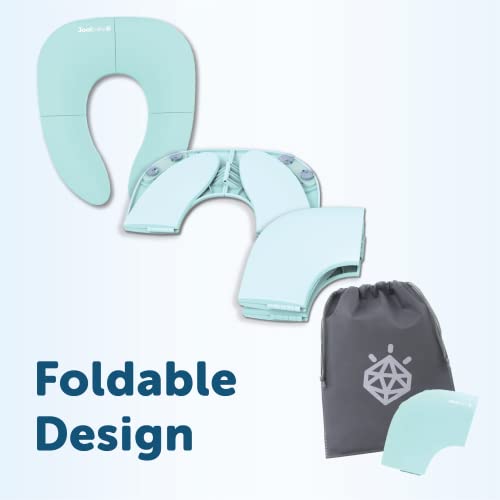 Folding Travel Potty Seat for Boys and Girls, Fits Round & Oval Toilets, Non-Slip Suction Cups, Includes Free Travel Bag - Jool Baby