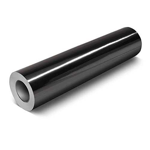 VViViD Chrome Black Gloss DECO65 Permanent Adhesive Craft Vinyl Roll for Cricut, Silhouette & Cameo (50ft x 1ft Bulk Roll)