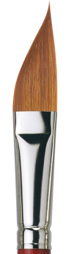 da Vinci Watercolor Series 5587 CosmoTop Spin Paint Brush, Slant Liner Synthetic with Red Handle, Size 20