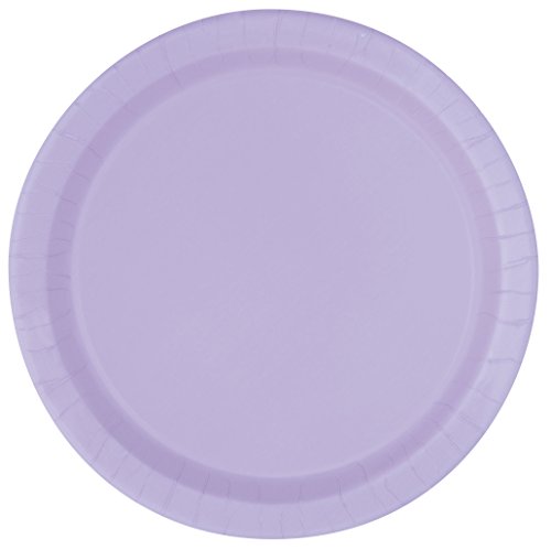 Lavender Solid Round Dessert Paper Plates - 7" (Pack of 20) - Vibrant Party Plates for Appetizing Treats - Perfect for Birthdays & Events