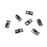 Quluxe 20 Pcs Metal Toggle Spring Stop Double Hole String Cord Locks- Black (2#)