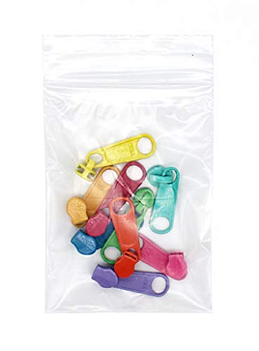 Handbag YKK Long Pull Zipper Heads- 4.5mm Loose Sliders/pulls -Choice of Brights, Neutrals, or Mix (10pc Brights) Purses, Handbags& Craft Projects