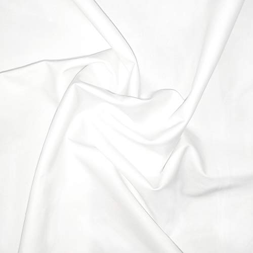 White Combed Cotton Fabric by The Yard for Quilting Sewing Broadcloth 2 Yard or 5 Yard Cloth (5 Yard)