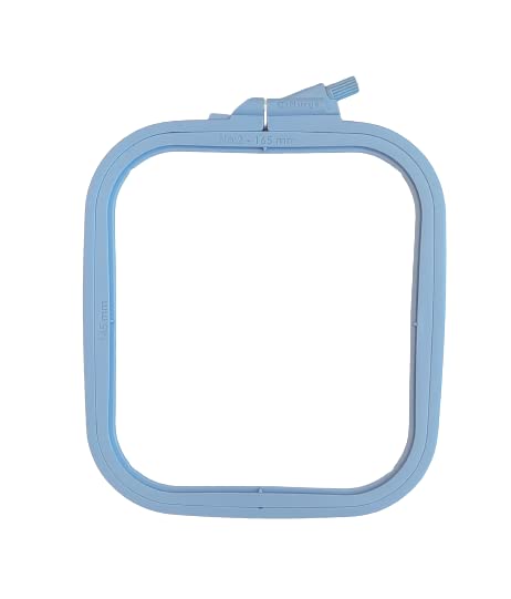 Nurge Blue Plastic Square Embroidery Hoops, Cross Stich Hoop, Punch Needle Hoop (Small)