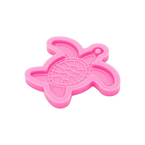 Shiny Tortoise Making Keychain Mold Resin Silicone Molds Resin Keychain Molds Animal Silicone Mould for Resin Casting Epoxy Pendant Decoration Supplies Tools