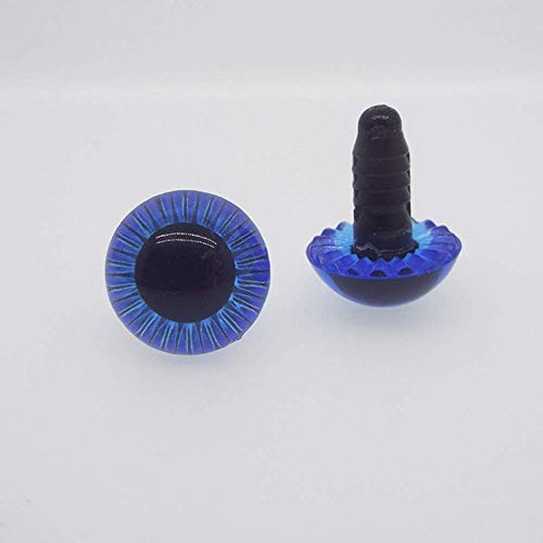20 Pcs 15mm Blue Plastic Safety Eyes Premium Half Round Eyes for Doll Teddy Bear DIY Craft Making