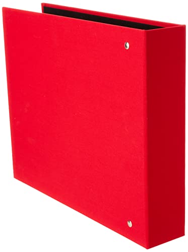 Pioneer Photo Albums 12x12 Fabric Frame 3-Ring Binder Scrapbook, Apple Red