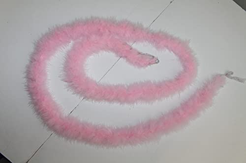 Fukang Feather Light Handmade Craft Turkey Marabou Feather Boas 2Yard Long (Baby Pink)