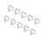 10pcs Alloy Lobster Clasp Charms Heart Shape DIY Jewelry Making Accessory Lobster Clasp,Heart Keychains for Necklace Bracelet (Silver)