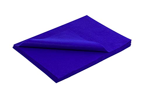 Hygloss Products Craft Felt Sheets 9" x 12", Blue, (Pack of 12)