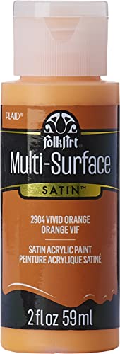 FolkArt Multi-Surface Paint in Assorted Colors (2 oz), 2904, Vivid Orange