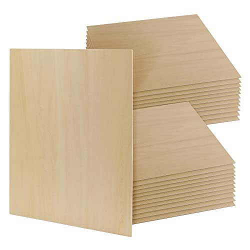 36 Pieces Basswood Sheets 1/16 X 12 X 12 Inches Unfinished Wood Sheet Thin Craft Plywood DIY Wood for House Aircraft Ship Boat School Wooden Model Project (1/16 X 12 X 12 Inches)