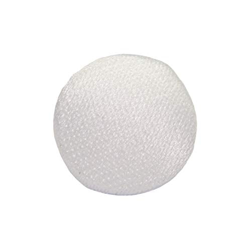 ButtonMode Matte Peau de Soie Satin Bridal Bustle Buttons Fabric Covered with Metal Loop Back Includes 1-Dozen Buttons Measuring 11mm (7/16 Inch or 18L), Off White Ivory, 12-Buttons