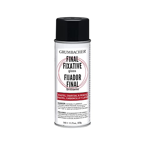 Grumbacher Final Fixative Gloss Spray, 11-3/4-Ounce Can, #543