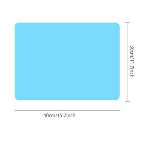 2 Pack A3 Large Silicone Sheet for Crafts Jewelry Casting Mat Pad, Reusable, Waterproof, Heat Resistant, Premium Silicone Place Mat, Blue, Green(15.7" x 11.7")