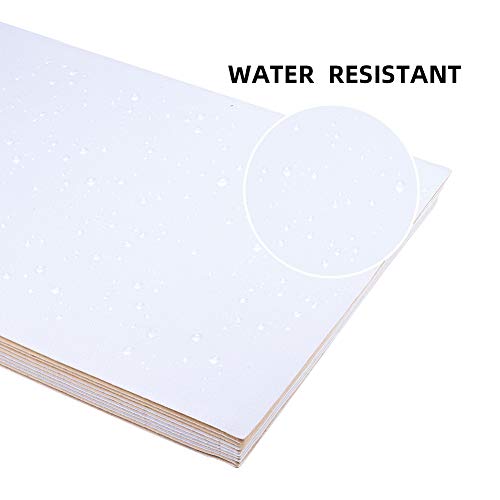 BENECREAT 20PCS Velvet (White) Fabric Sticky Back Adhesive Sheets 8.3"x11.8" Self-Adhesive Durable and Water Resistant Ideal for Festival Art and Craft Making