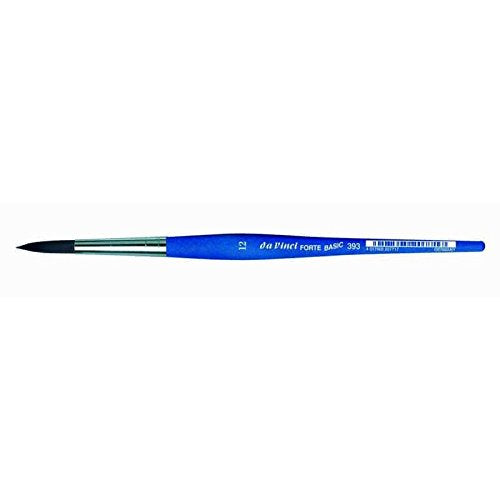 da Vinci Student Series 393 Forte Basic Paint Brush, Round Elastic Synthetic with Blue Matte Handle, Size 8 (393-08)