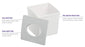 Ubbi Square Tissue Box Cover Holder, Cube Facial Tissue Dispenser for Bathroom Vanity Countertop, Bedroom or Office, White