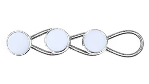 Comfy Clothiers 5-Pack White Collar Extenders - Elastic Extenders for Dress Shirts