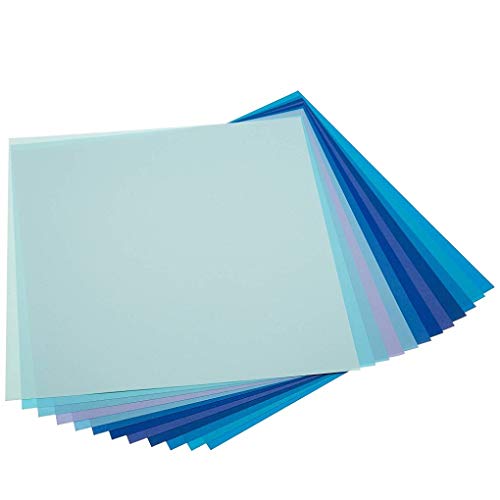 Toyo 068302 Origami Tanto Color Paper, 13.8 inches (35 cm) Square, Blue, Pack of 12