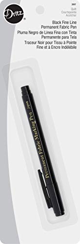 Dritz 3087 The Fine Line Permanent Fabric Marker, Black