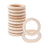 Mandala Crafts 50 Assorted DIY Natural Wood Rings for Crafts - Macrame Wooden Rings - Unfinished Wood Rings for Macrame Rings Knitting Jewelry Making