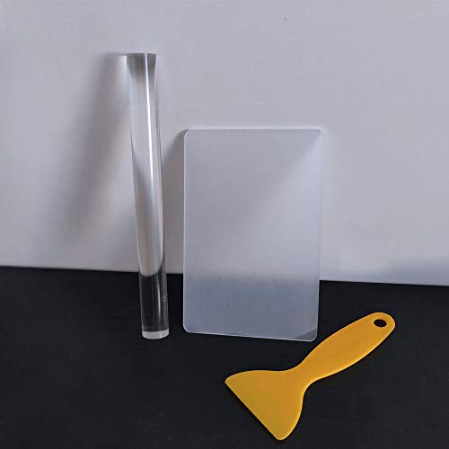 Acrylic Clay Roller with Acrylic Sheet Backing Board Assisted Shovel Rubber Clay Tools/Moulds Acrylic Ultra-Light Clay Hand-Made DIY Tool Materials