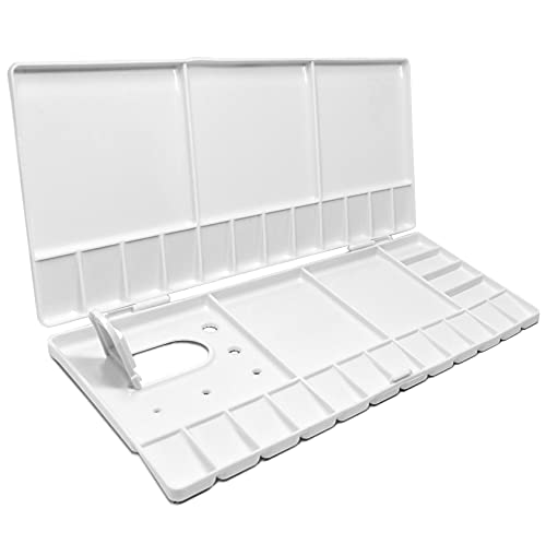VViViD Paint Palette with 28 Wells, 5 Mixing Trays, Portable Folding Box, Art Class